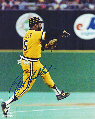 Bill Madlock Signed Pittsburgh Pirates Fielding Action 8x10 Photo (SCHWARTZ COA)