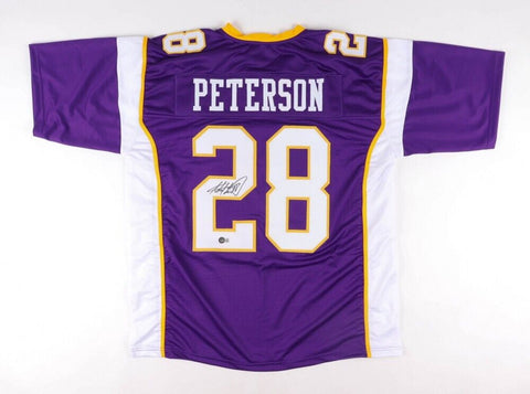 Adrian Peterson Signed Minnesota Vikings Jersey (Beckett) NFL MVP 2012 R.B