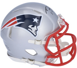 TOM BRADY Autographed New England Patriots Mini Speed Helmet FANATICS