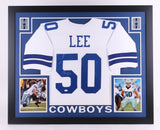 Sean Lee Signed Cowboys 35x 43 Custom Framed Jersey (JSA) Pro Bowl Linebacker