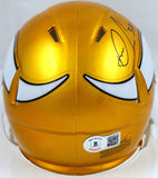 Dalvin Cook Signed Vikings Flash Speed Mini Helmet #33-Beckett W Hologram *BlacK