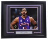 Vince Carter Signed Framed 11x14 Toronto Raptors Basketball Photo BAS 573