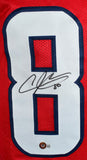 Andre Johnson Autographed Red Stat Pro Style Jersey- Beckett W Hologram *Black