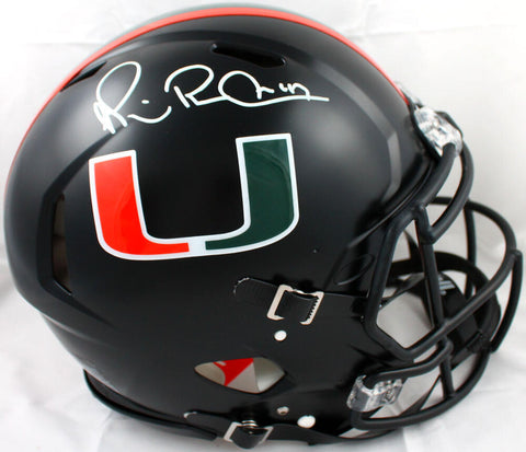 Michael Irvin Signed F/S Miami Hurricanes Black Speed Authentic Helmet-BAW Holo