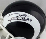 Robert Woods Autographed Los Angeles Rams Mini Helmet- Beckett Auth *Black