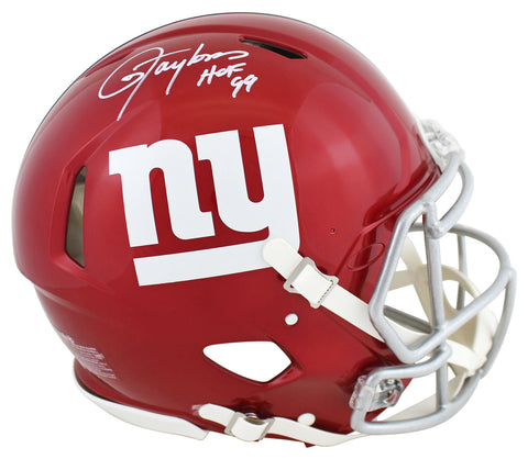 Giants Lawrence Taylor HOF 99 Signed Flash Full Size Speed Proline Helmet JSA W