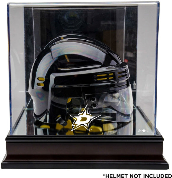 Dallas Stars Mahogany Logo Mini Helmet Display Case