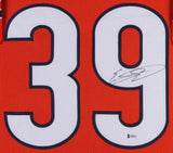 Eddie Jackson Signed Chicago Bears 35x43 Custom Framed Jersey (Beckett COA)