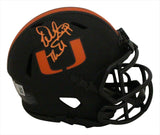 Warren Sapp Autographed Miami Hurricanes Eclipse Mini Helmet The U BAS 34092
