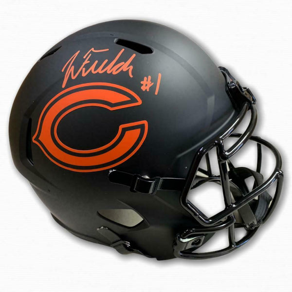 Chicago Bears Justin Fields Autographed Signed Eclipse Helmet - Beckett