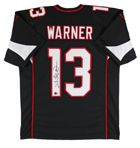 Kurt Warner Authentic Signed Black Pro Style Jersey Autographed BAS Witnessed