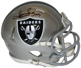 Howie Long Autographed/Signed Raiders Flash Mini Helmet Beckett 35685
