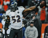 Ray Lewis Autographed Baltimore Ravens 16x20 FP Ball in Hand Photo-BeckettW Holo