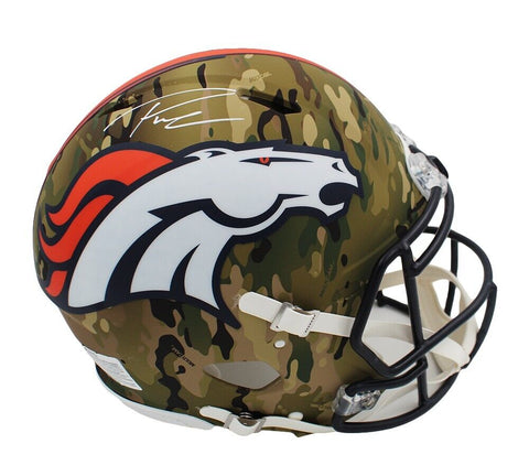 Russell Wilson Signed Denver Broncos Speed Authentic Camo NFL Helmet