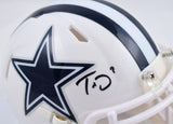 Trevon Diggs Signed Dallas Cowboys Speed Alt 2022 Mini Helmet- Beckett W Holo