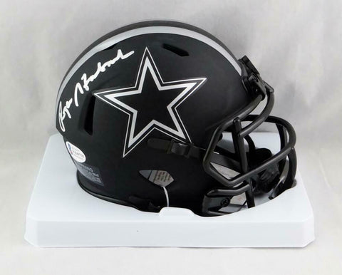 Roger Staubach Signed Dallas Cowboys Eclipse Speed Mini Helmet- Beckett W *Silvr
