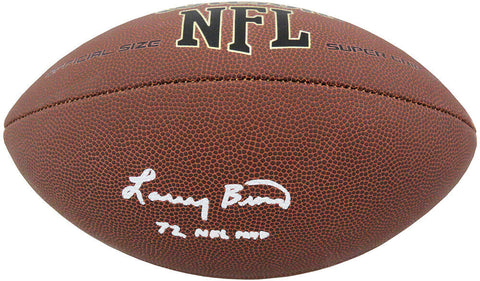 Larry Brown Signed Wilson Super Grip Full Size NFL Football w/72 NFL MVP -SS COA
