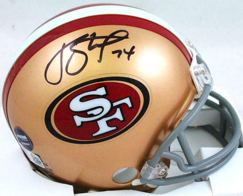 Joe Staley Autographed San Francisco 49ers Mini Helmet-Beckett W Hologram *Black