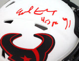 Earl Campbell Signed Houston Texans Lunar Speed Mini Helmet w/ HOF- JSA W *Red