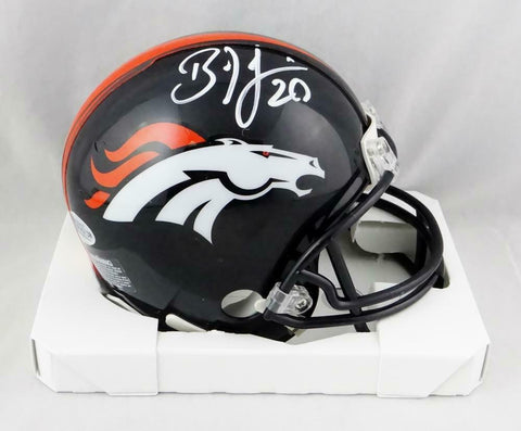 Brian Dawkins Autographed Denver Broncos Mini Helmet- Beckett Auth *White