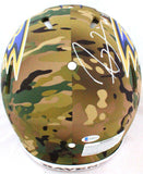 Ray Lewis Autographed Baltimore Ravens Full Size Camo Authentic Helmet w/HOF- Be