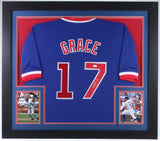 Mark Grace Signed Cubs 31x35 Custom Framed Jersey (JSA COA) Chicago 1st Baseman