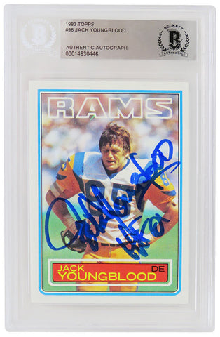 Jack Youngblood autographed 1983 Topps Football Card #96 w/HF'01 - (Beckett)