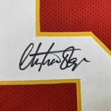 FRAMED Autographed/Signed CHRISTIAN OKOYE 33x42 Kansas City Red Jersey JSA COA
