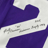 FRAMED Autographed/Signed BILLY CANNON 33x42 LSU Purple College Jersey JSA COA