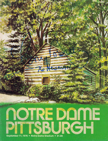 Tony Dorsett Autographed 9/11/1976 Magazine vs Notre Dame Beckett 38905