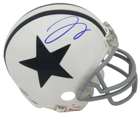 Trevon Diggs Signed Dallas Cowboys White Throwback Riddell Mini Helmet (JSA COA)