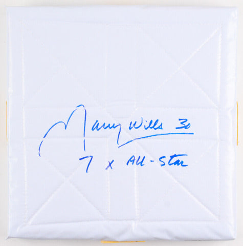 Maury Wills Signed Full-Size Base Inscribed "7x All-Star" (PA COA) L.A. Dodgers
