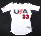 D J Peterson Signed 2012 Team USA Majestic Jersey (JSA COA) Mariners, White Sox