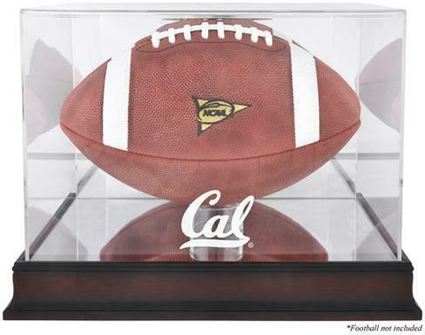 California Bears Mahogany Base Logo Football Display Case-Fanatics