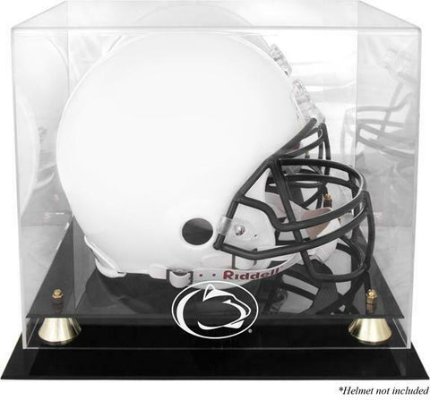 Penn St Nittany Lions Golden Classic Logo Helmet Display Case w/Mirrored Back