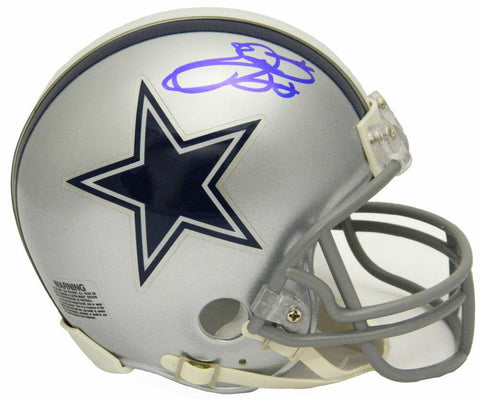 Emmitt Smith Signed Cowboys Riddell Replica Mini Helmet - PROVA - SCHWARTZ