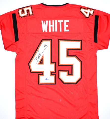 Devin White Autographed Red Pro Style Jersey - Beckett W Hologram *Black