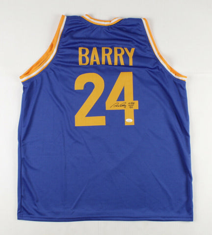 Rick Barry Signed Warriors Jersey Inscribed NBA Top 50 (JSA COA) 1975 NBA Champs