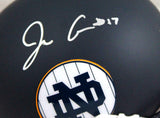 Jack Coan Autographed Notre Dame Blue Alternate Mini Helmet-JSA W *Silver