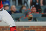 Ronald Acuna Jr Signed Atlanta Braves Unframed 16x20 MLB Photo - Red Batting