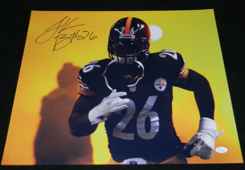 Le'Veon Bell Autographed Pittsburgh Steelers Color Rush Football NFL J –  Meltzer Sports
