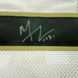 FRAMED Autographed/Signed MICHAEL THOMAS 33x42 New Orleans White Jersey JSA COA
