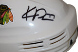 Kirby Dach Autographed/Signed Chicago Blackhawks Mini Helmet FAN 36107