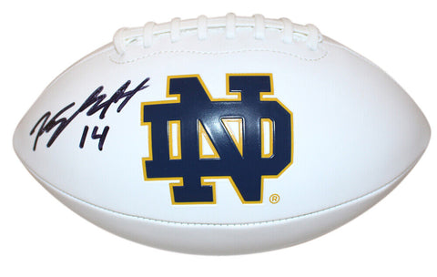 Kyle Hamilton Autographed Notre Dame Fighting Irish Logo Football Beckett 38675