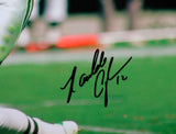 Randall Cunningham Autographed Eagles Dropback 16x20 HM Photo- BA W HOLO *Blk