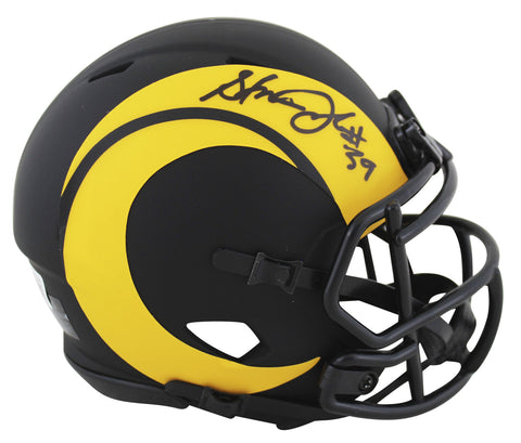 Rams Steven Jackson Authentic Signed Eclipse Speed Mini Helmet BAS Witnessed