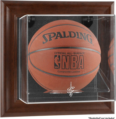 Cleveland Cavaliers Brown Framed Wall-Mounted Team Logo Basketball Display Case