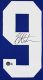 Michael Strahan Authentic Signed Blue Pro Style Jersey Autographed BAS Wit