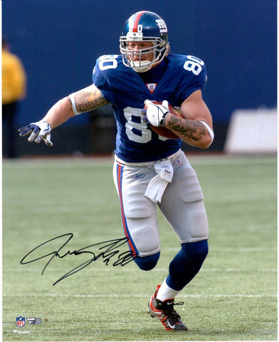 Jeremy Shockey New York Giants Autographed 16" x 20" Hurdle Photograph
