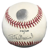 Cardinals Stan Musial Signed Thumbprint Baseball LE #'d/200 w/ Display Case BAS